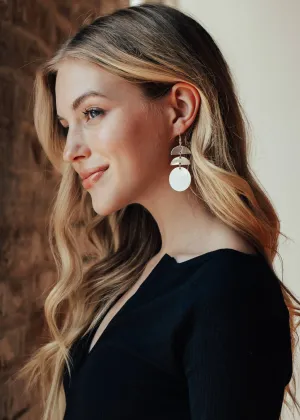 Silver Geometric Dangle Earrings